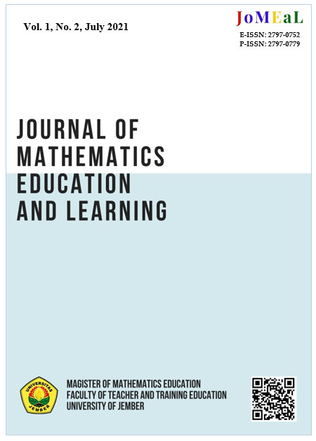 Vol. 1, No. 2 (2021): Jorunal of Mathematics Education and Learning